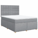 Giroletto a Molle con Materasso Grigio Chiaro 160x200cm Tessuto