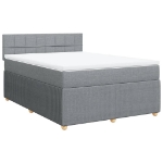 Giroletto a Molle con Materasso Grigio Chiaro 160x200cm Tessuto