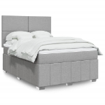 Giroletto a Molle con Materasso Grigio Chiaro 160x200cm Tessuto