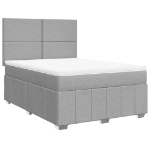 Giroletto a Molle con Materasso Grigio Chiaro 160x200cm Tessuto