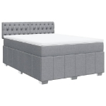 Giroletto a Molle con Materasso Grigio Chiaro 160x200cm Tessuto
