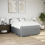 Giroletto a Molle con Materasso Grigio Chiaro 160x200cm Tessuto