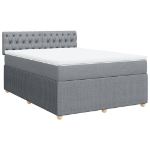 Giroletto a Molle con Materasso Grigio Chiaro 160x200cm Tessuto