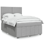 Giroletto a Molle con Materasso Grigio Chiaro 160x200cm Tessuto