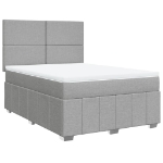 Giroletto a Molle con Materasso Grigio Chiaro 160x200cm Tessuto