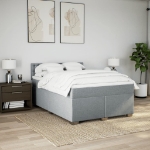 Giroletto a Molle con Materasso Grigio Chiaro 160x200cm Tessuto
