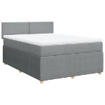 Giroletto a Molle con Materasso Grigio Chiaro 160x200cm Tessuto