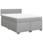 Giroletto a Molle con Materasso Grigio Chiaro 160x200cm Tessuto