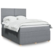 Giroletto a Molle con Materasso Grigio Chiaro 160x200cm Tessuto