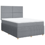 Giroletto a Molle con Materasso Grigio Chiaro 160x200cm Tessuto