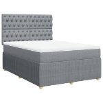 Giroletto a Molle con Materasso Grigio Chiaro 160x200cm Tessuto