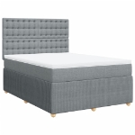 Giroletto a Molle con Materasso Grigio Chiaro 160x200cm Tessuto