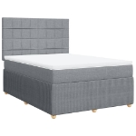 Giroletto a Molle con Materasso Grigio Chiaro 160x200cm Tessuto