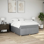 Giroletto a Molle con Materasso Grigio Chiaro 160x200cm Tessuto
