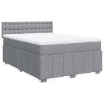 Giroletto a Molle con Materasso Grigio Chiaro 160x200cm Tessuto