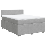 Giroletto a Molle con Materasso Grigio Chiaro 160x200cm Tessuto