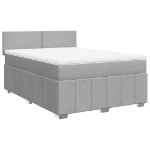 Giroletto a Molle con Materasso Grigio Chiaro 160x200cm Tessuto