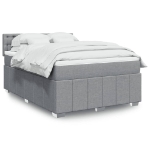 Giroletto a Molle con Materasso Grigio Chiaro 160x200cm Tessuto