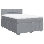 Giroletto a Molle con Materasso Grigio Chiaro 160x200cm Tessuto