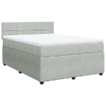 Giroletto a Molle con Materasso Grigio Chiaro 160x200cm Velluto