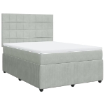 Giroletto a Molle con Materasso Grigio Chiaro 160x200cm Velluto