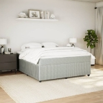 Giroletto a Molle con Materasso Grigio Chiaro 180x200cm Velluto