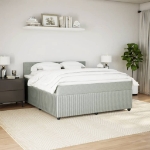 Giroletto a Molle con Materasso Grigio Chiaro 180x200cm Velluto
