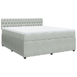 Giroletto a Molle con Materasso Grigio Chiaro 180x200cm Velluto