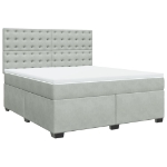 Giroletto a Molle con Materasso Grigio Chiaro 180x200cm Velluto