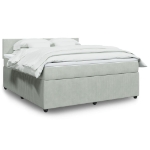 Giroletto a Molle con Materasso Grigio Chiaro 180x200cm Velluto