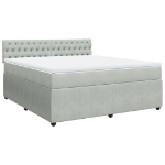 Giroletto a Molle con Materasso Grigio Chiaro 180x200cm Velluto