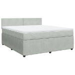 Giroletto a Molle con Materasso Grigio Chiaro 180x200cm Velluto