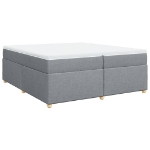 Giroletto a Molle con Materasso Grigio Chiaro 200x200cm Tessuto