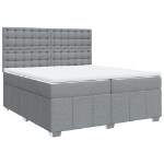 Giroletto a Molle con Materasso Grigio Chiaro 200x200cm Tessuto