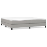Giroletto a Molle con Materasso Grigio Chiaro 200x200cm Tessuto