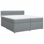 Giroletto a Molle con Materasso Grigio Chiaro 200x200cm Tessuto