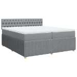 Giroletto a Molle con Materasso Grigio Chiaro 200x200cm Tessuto