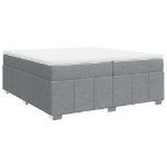 Giroletto a Molle con Materasso Grigio Chiaro 200x200cm Tessuto