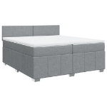 Giroletto a Molle con Materasso Grigio Chiaro 200x200cm Tessuto