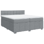 Giroletto a Molle con Materasso Grigio Chiaro 200x200cm Tessuto
