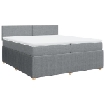 Giroletto a Molle con Materasso Grigio Chiaro 200x200cm Tessuto
