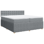 Giroletto a Molle con Materasso Grigio Chiaro 200x200cm Tessuto