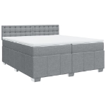 Giroletto a Molle con Materasso Grigio Chiaro 200x200cm Tessuto