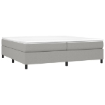 Giroletto a Molle con Materasso Grigio Chiaro 200x200cm Tessuto