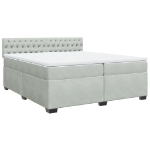 Giroletto a Molle con Materasso Grigio Chiaro 200x200cm Velluto