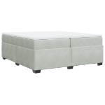 Giroletto a Molle con Materasso Grigio Chiaro 200x200cm Velluto