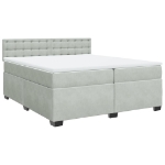 Giroletto a Molle con Materasso Grigio Chiaro 200x200cm Velluto