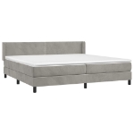 Giroletto a Molle con Materasso Grigio Chiaro 200x200cm Velluto