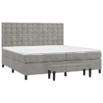 Giroletto a Molle con Materasso Grigio Chiaro 200x200cm Velluto
