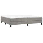 Giroletto a Molle con Materasso Grigio Chiaro 200x200cm Velluto